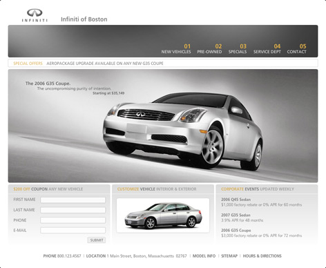 Infiniti Website